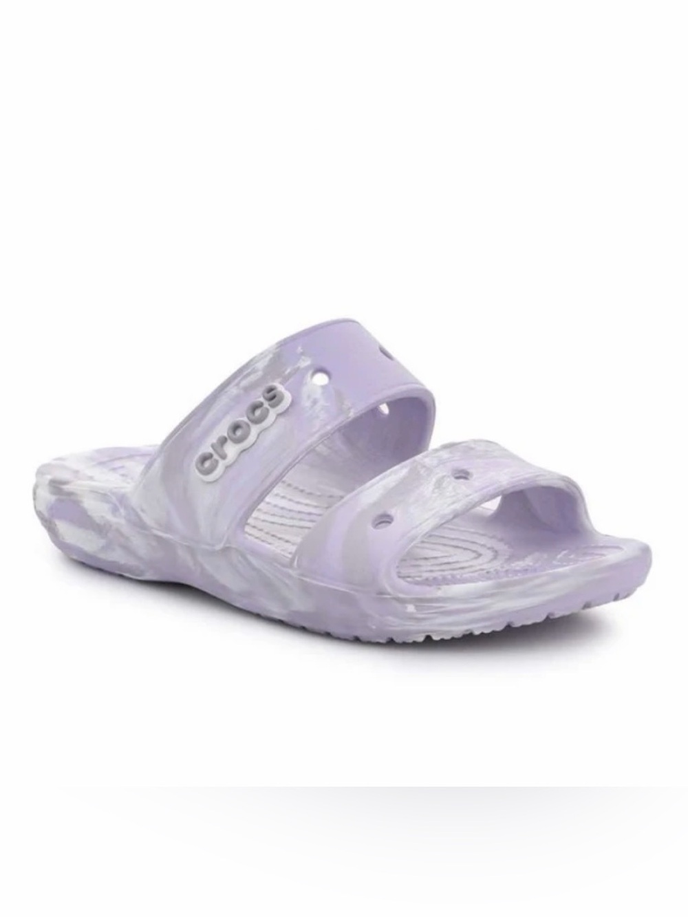 CROCS Kids Marbled Lavender Slide Sandal